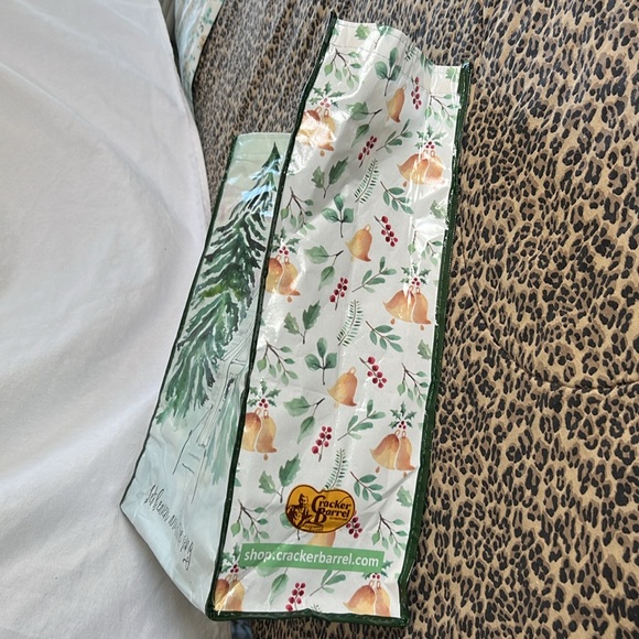 ⭐️ Cracker Barrel Let heaven and nature sing Christmas tote bag 19” x 16” x 7” - Picture 5 of 16